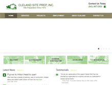 Tablet Screenshot of clelandsiteprep.com